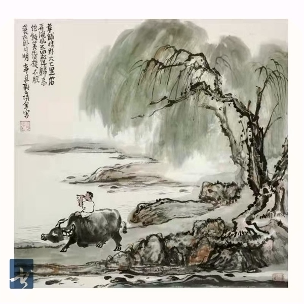 《牧牛耕春》—肖培金辛丑生肖画作品展在天津