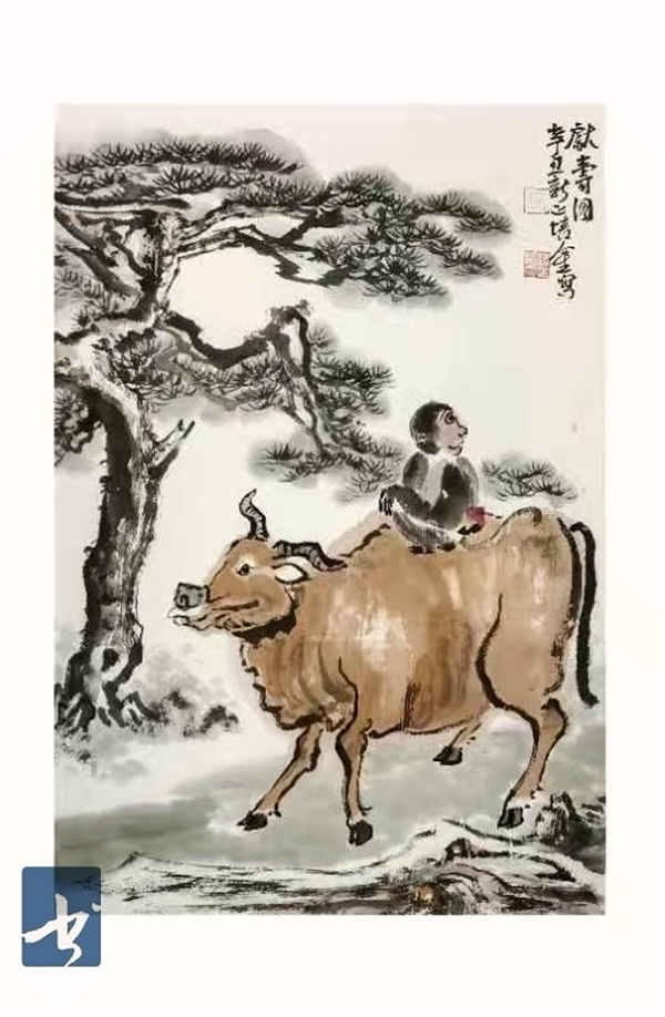 《牧牛耕春》—肖培金辛丑生肖画作品展在天津